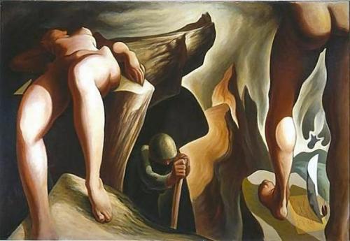 Lorser Feitelson ~ Post Surreal Configuration: Eternal Recurrence, 1940