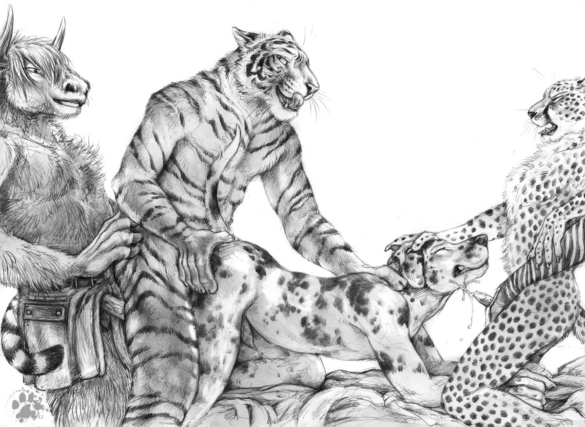 yiffy-goodness:  (Tigers and Dogs &frac12;) Had to slip in an otter ;D X,X,X,X,X,X,X,X,X,X