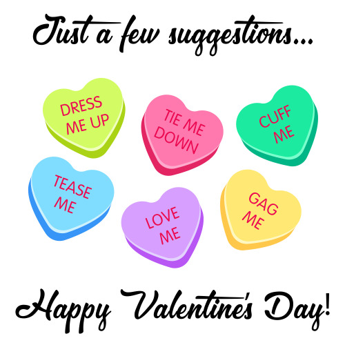 soxnties:

Happy Valentine’s Day to all my friends and followers!  Whether you are single, dating, in a relationship, married, top, bottom, versatile, hypnotized, collared, enslaved, Dom or sub–have a fabulous day! ❤️ 
