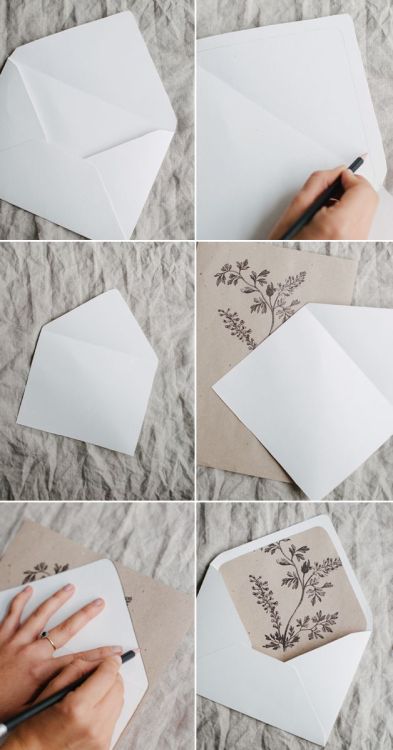 diy envelope embellishment. ♡ via