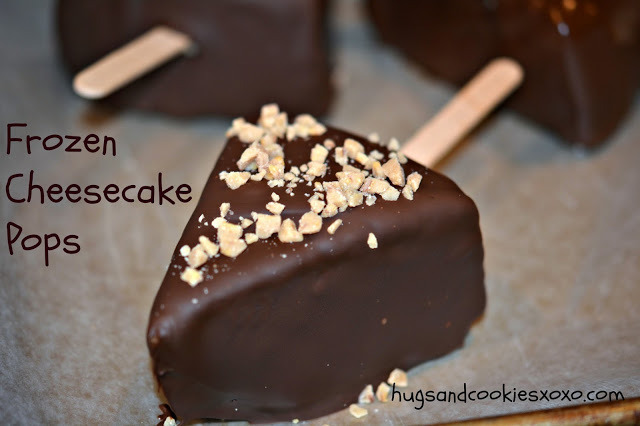 foodfuckery:  CHOCOLATE DIPPED CHEESECAKE SLICES ON STICKS!!!!! Recipe 