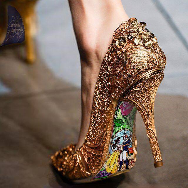 sixpenceee: This Beauty &amp; Beast high heel is everything. Oh my god😍