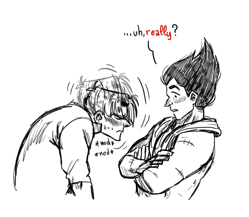 spywerewolf:  stupidoomdoodles:  Prince Vegeta and giving The Sex Talk   This is