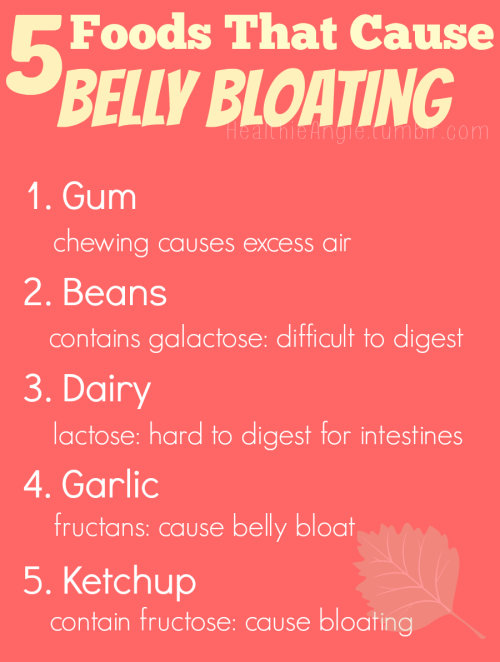 5 Foods that cause BELLY BLOATING!If you have an event to go to that calls for a smaller belly, avoi