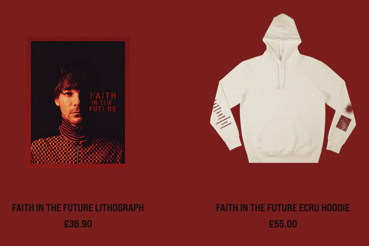 Louis Tomlinson News on X: #Merch  Faith In The Future World Tour - North  America merch is available for pre-order! #FITFWTUncasville Shop:    / X