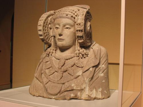 &ldquo;Dama d'Elx&rdquo; Iberian sculpture of an ancient deity,5-4th c. B.C. found in L'Alcudia (Val