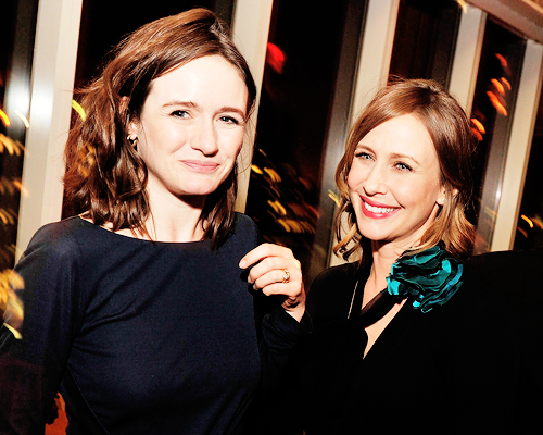 Vera Farmiga and Emily Mortimer attend the after party for the Gucci, Cinema Society &amp; the F