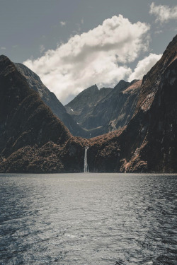 lsleofskye:  New Zealand | photoadamsLocation: Stirling Falls, Milford Sound, Southland, New Zealand