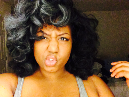 lucidnee:  Half my hair decided to stay gray
