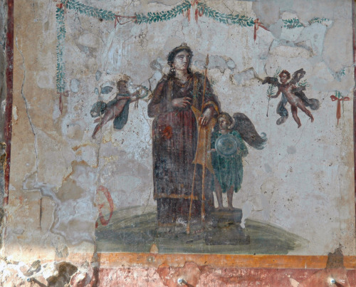 House of The Venus and The Four Gods, PompeiiVenus of Pompeii, with Eros and cupids.Diana, goddess o