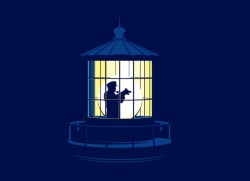  &ldquo; Lonely Lighthouse Keeper &rdquo;  Tee Shirt Graphic