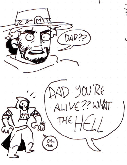 pmendicant:according to chu’s reddit ama mccree would recognize reaper as reyes if he saw him so i i