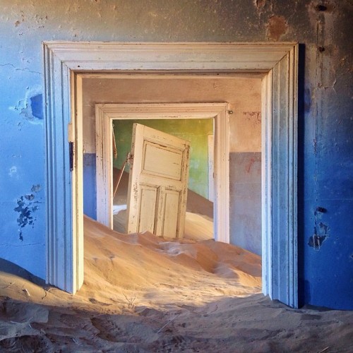 instagram:  Exploring Kolmanskop, a Ghost Town in the Namib Desert  To view more photos and videos from the ghost town in the Namib desert, browse the Kolmanskop location page.  Since its abandonment in 1954, the once-booming mining town of Kolmanskop