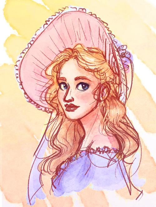juanjoltaire:Another late night doodle, a loosely Amanda-based pastel Cosette.