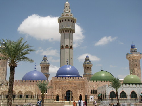 Great Mosque - Touba, SenegalOne of the largest mosques in Africa, The Great Mosque of Touba, is lit