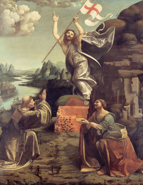 The Resurrection of Christ with Saints Leonard of Noblac and Lucia, Giovanni Antonio Boltraffio and 