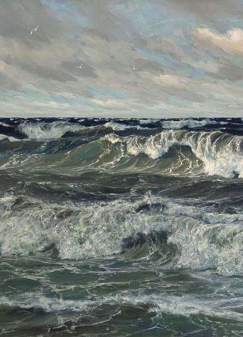 ymutate: Patrick von Kalckreuth (Kiel 1898-1970 Starnberg) “The North Sea”  oil on canvas,-1955