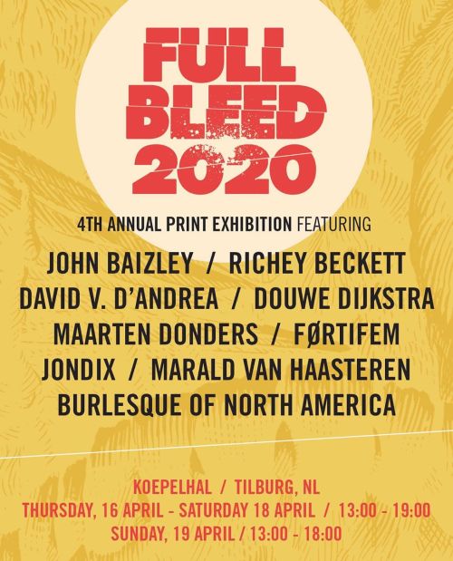 Extremely excited to be heading back to Tilburg for FULL BLEED Exhibition at @roadburnfest ⚡️⚡️⚡️ • 