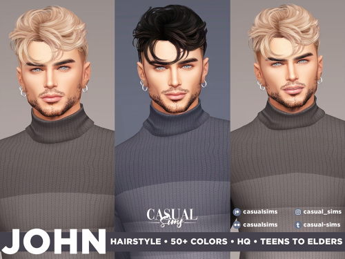 CasualSims - John Hairstyle Made By Casualsimscc |Description: Undercut, Shaved, Short, Masculine, Male,