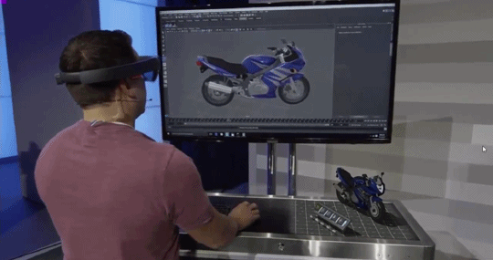 prostheticknowledge:  Autodesk Maya 3D HoloLens Demo at WPC Microsoft demo for their