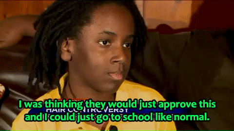 penmaries:  dynastylnoire:  marsblackmon101:  crime-she-typed:  hipsandheartbreak:  nevaehtyler:    Student Forced To Change Schools For Not Cutting His Locs   Isaiah Freeman’s hair has been the source of controversy between his parents and West End