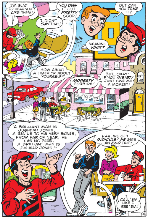  Betty approves of Jughead’s rhymes in From Bad to Verse, Jughead #14 (1989). 