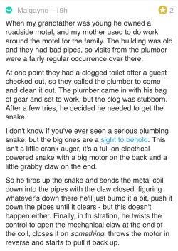 theevenprime: cartoonnachos:  secretladyspider:  spottytonguedog: This is legit the best thing I’ve read all day.  Please read it, please     I will never not reblog this story    This is why the first rule of engineering is “don’t force it.”