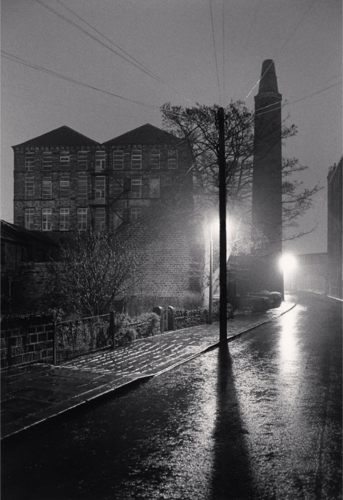 Rainy Night Walk, Slaithwaite, West Yorkshire, England, 1984. Michael Kenna. Toned gelatin silver pr