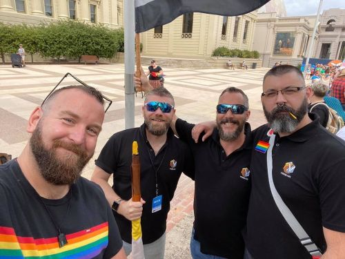 Gays be gayin’ . #pride #geelong #scruff #daddy #selfie #gay #instagay #bear #beard #gayswhoha