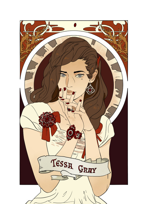 cassandraclare:Tessa Gray as pictured by our lovely Cassandra Jean, drawn for the Clockwork Angel 10