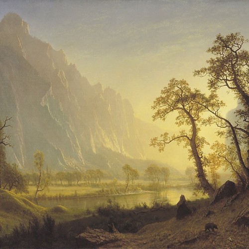 amon-carter-museum:  We think Albert Bierstadt’s “Sunrise, Yosemite Valley” (ca. 1870) is a great way to start the week. #happymonday from the #amoncarter  (at Amon Carter Museum of American Art)