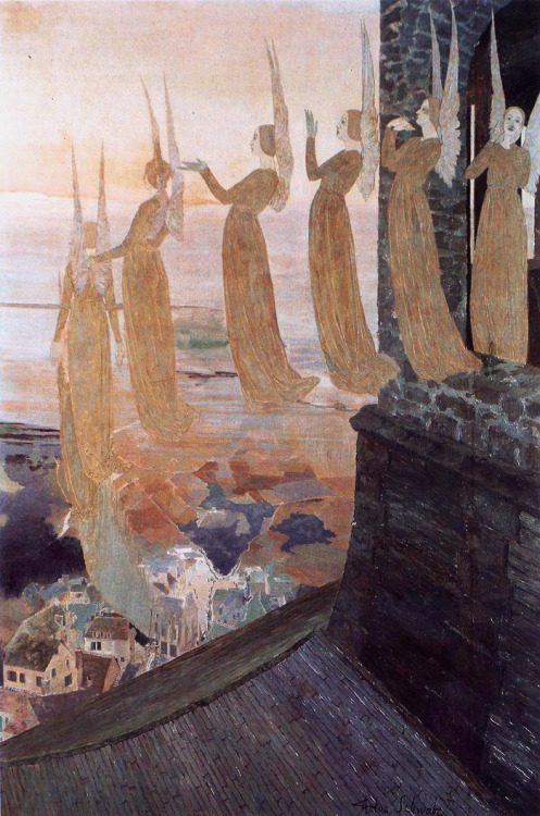 starswaterairdirt:Evening Bells, 1891Carlos Schwabe