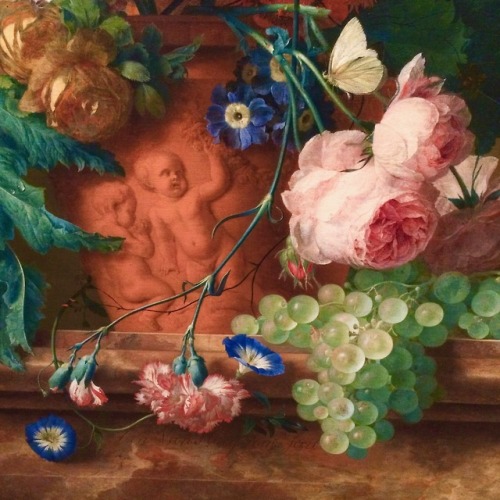 historyofartdaily: Jan Van Huysum (1682 - 1749), Flowers, oil on canvas, Museum of Fine Arts, Strasb