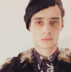 onlyadrien-deactivated20150615:  Adrien Sahores photographed by Kristin Forss backstage at Marni F/W 2015. 