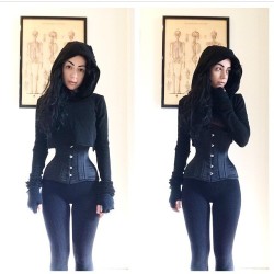 ghostlikecrime:  Woe to the republic #corset #corsetry #tightlacing #waisttraining #orchardcorset #cs426 @orchardcorset #widowclothing #allblackeverything #morticia #vampira #vampirella #elvira #palegirls #gothgirls #gothfashion