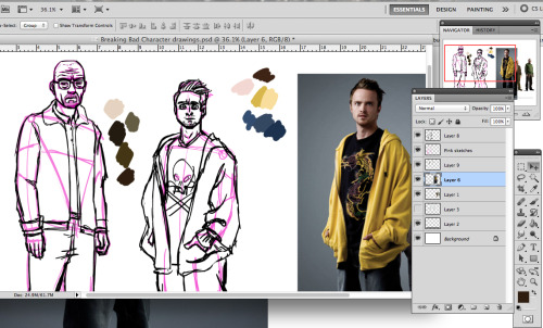 Working on some Breaking Bad drawings for fun