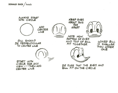 How to draw Donald Duck: pages from one of the old Disneyland Art Corner books.