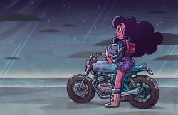 ravennowithtea:   (ﾉ◕ヮ◕)ﾉ*:･ﾟ✧  first in a set of steven universe themed motorcycle pieces I’ve been working on putting together 