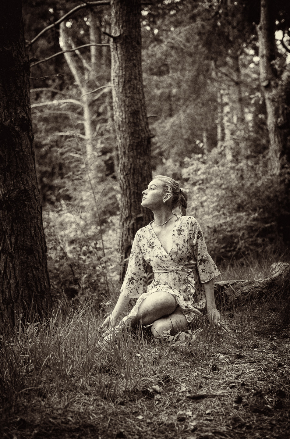 Little Girl In The Forest Topless