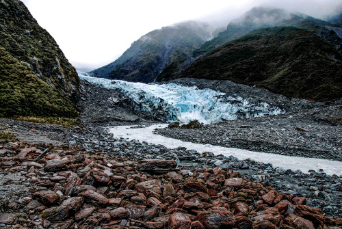 Der Fox-Gletscher in Neuseeland