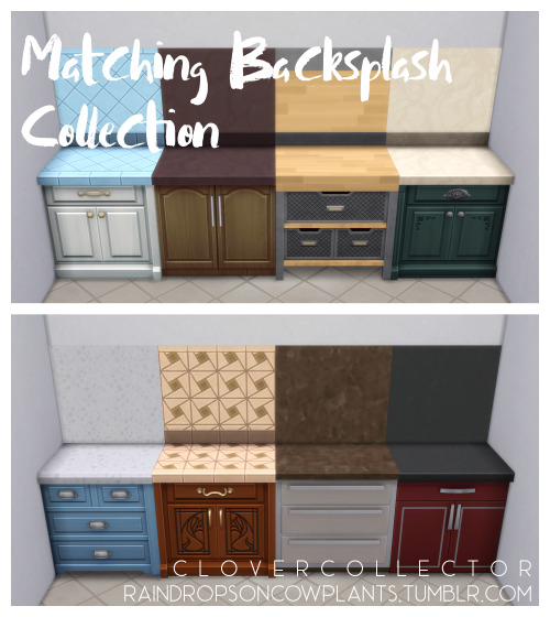 raindropsoncowplants: Matching Backsplash Collection I’m back with more CC! A set of backsplas