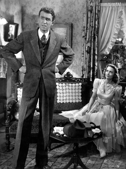 20th-century-man:James Stewart, Donna Reed / production still from Frank Capra’s It’s a Wonderful Li