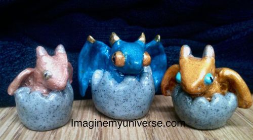 I don’t do a ton of sculpting but here are some I’ve done. These are the “Hatchling Dragons”. They a