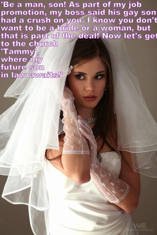 janieblume-transwoman:Doesn’t he make a beautiful bride? Ah, doesn’t she make a beautiful bride now 