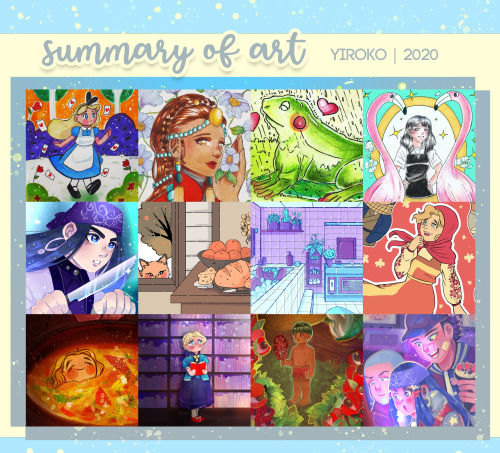 Summary of Art 2020 + (some) Olivias I did in the whole year.Happy new year everyone! It’s already 2