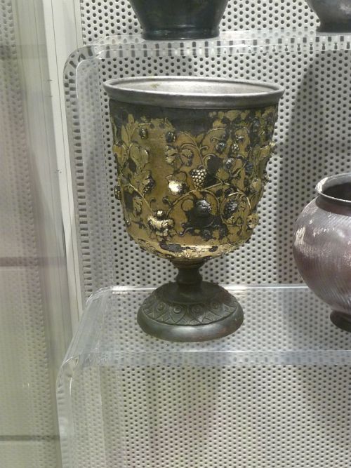 romegreeceart:Palazzo Massimo - one of the Vicarello cupsThe chalice was discovered in 1850s at Vica