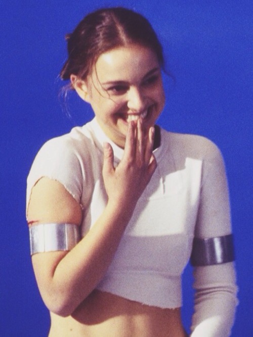 starwarsfreak07: |Natalie behind the scenes of Attack of the Clones|