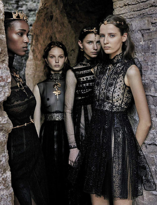 vmagazine:VALENTINO (Haute Couture Fall/ Winter 2015-16) - model: Leila Nda, Sofia Tesmenitskaya, Gr