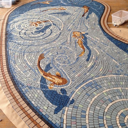 garydrostle:The new fishpond mosaic completed porn pictures