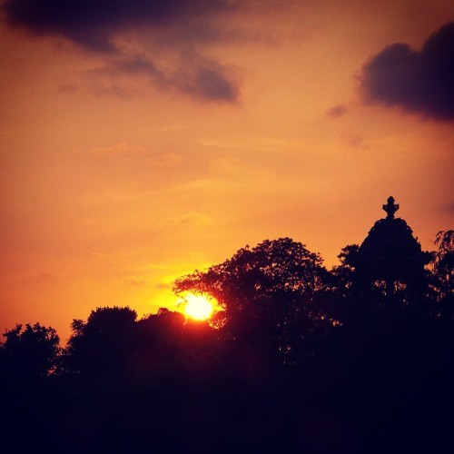 Sunset in Paris (à Parc des Buttes-Chaumont)